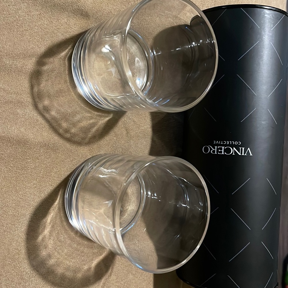 Vincero collective Whiskey Glass Set (Set of 2) - Clear + beaver craft Strop